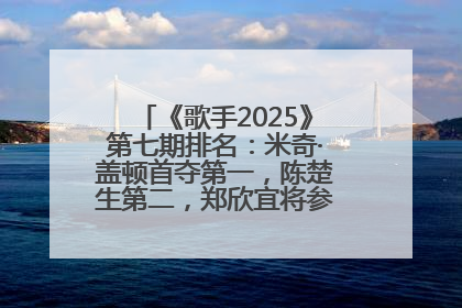 《歌手2025》第七期排名：米奇·盖顿首夺第一，陈楚生第二，郑欣宜将参加下一轮张榜赛