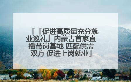 「促进高质量充分就业巡礼」内蒙古首家直播带岗基地 匹配供需双方 促进上岗就业