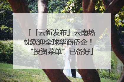 「云新发布」云南热忱欢迎全球华商侨企！“投资菜单”已备好