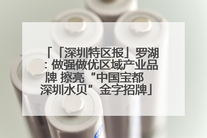 「深圳特区报」罗湖：做强做优区域产业品牌 擦亮“中国宝都 深圳水贝”金字招牌