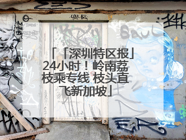 「深圳特区报」24小时！岭南荔枝乘专线 枝头直飞新加坡