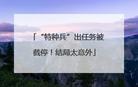 “特种兵”出任务被截停！结局太意外