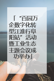 “百园万企数字化转型江淮行阜阳站”活动暨工业生态主题会议成功举办