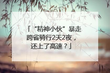 “精神小伙”暴走跨省骑行2天2夜，还上了高速？