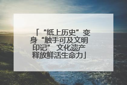 “纸上历史”变身“触手可及文明印记” 文化遗产释放鲜活生命力
