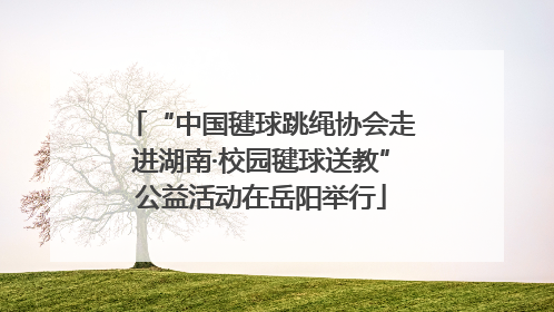 “中国毽球跳绳协会走进湖南·校园毽球送教”公益活动在岳阳举行
