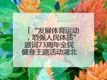 “发展体育运动，增强人民体质”题词73周年全民健身主题活动湖北主会场咸宁启动