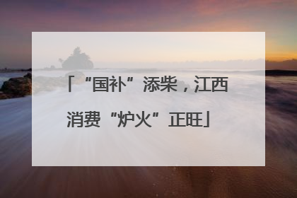 “国补”添柴，江西消费“炉火”正旺