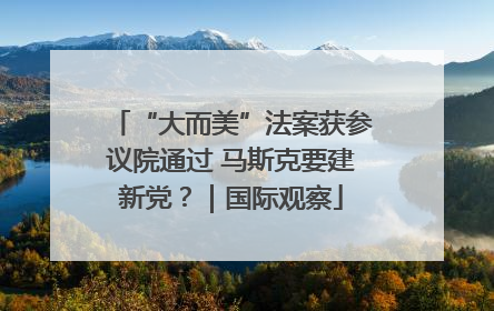 “大而美”法案获参议院通过 马斯克要建新党？｜国际观察