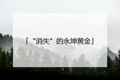 “消失”的永坤黄金