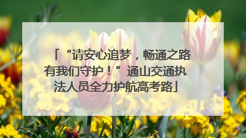 “请安心追梦，畅通之路有我们守护！”通山交通执法人员全力护航高考路