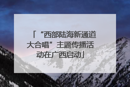 “西部陆海新通道大合唱”主题传播活动在广西启动