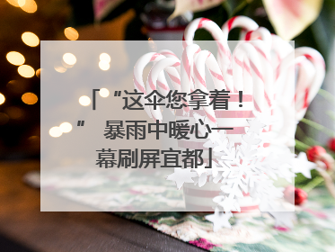 “这伞您拿着！” 暴雨中暖心一幕刷屏宜都