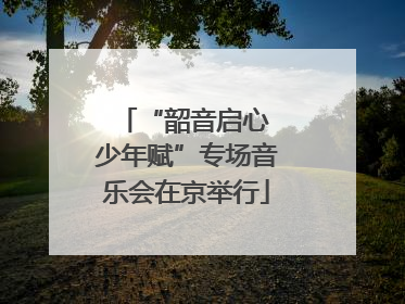 “韶音启心 少年赋”专场音乐会在京举行