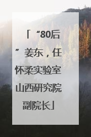 “80后”姜东，任怀柔实验室山西研究院副院长