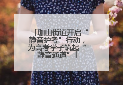 珈山街道开启“静音护考”行动，为高考学子筑起“静音通道”