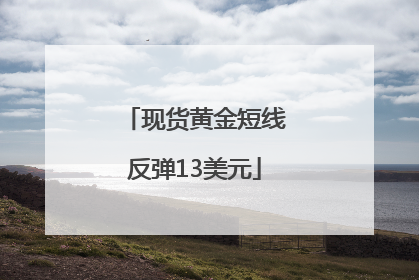 现货黄金短线反弹13美元