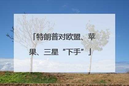 特朗普对欧盟、苹果、三星“下手”