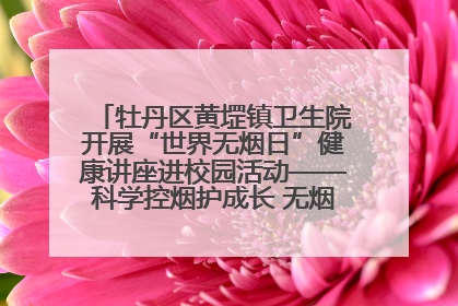 牡丹区黄堽镇卫生院开展“世界无烟日”健康讲座进校园活动——科学控烟护成长 无烟环境助健康