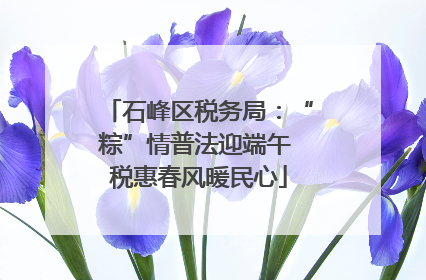 石峰区税务局：“粽”情普法迎端午 税惠春风暖民心