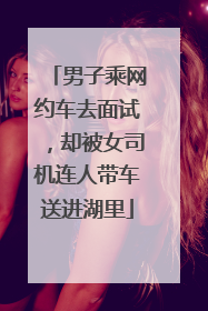 男子乘网约车去面试，却被女司机连人带车送进湖里