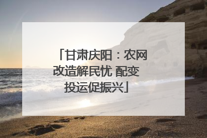甘肃庆阳：农网改造解民忧 配变投运促振兴