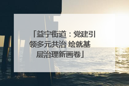 益宁街道：党建引领多元共治 绘就基层治理新画卷