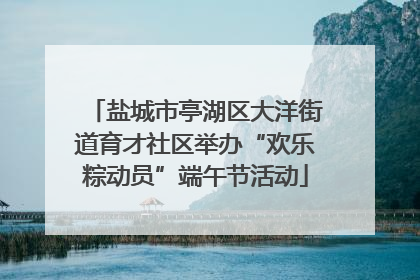 盐城市亭湖区大洋街道育才社区举办“欢乐粽动员”端午节活动