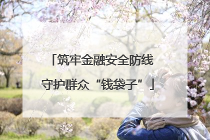 筑牢金融安全防线 守护群众“钱袋子”