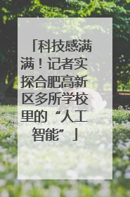 科技感满满！记者实探合肥高新区多所学校里的“人工智能”