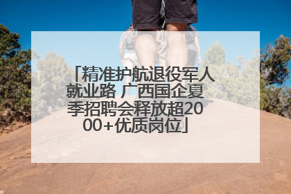 精准护航退役军人就业路 广西国企夏季招聘会释放超2000+优质岗位