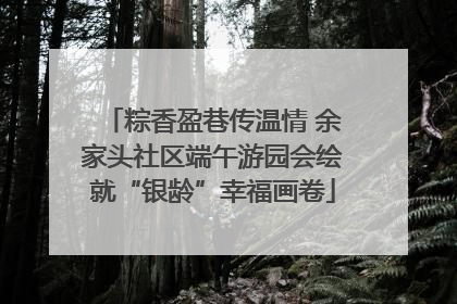 粽香盈巷传温情 余家头社区端午游园会绘就“银龄”幸福画卷