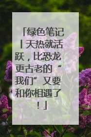 绿色笔记丨天热就活跃，比恐龙更古老的“我们”又要和你相遇了！