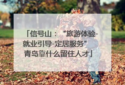 信号山：“旅游体验-就业引导-定居服务” 青岛靠什么留住人才