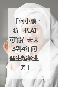 何小鹏：新一代AI可能在未来3到4年间催生超级业务