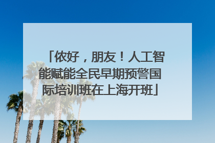 侬好，朋友！人工智能赋能全民早期预警国际培训班在上海开班