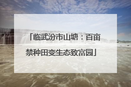 临武汾市山塘：百亩禁种田变生态致富园