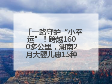 一路守护“小幸运”！跨越1600多公里，湖南2月大婴儿患15种疾病紧急转运