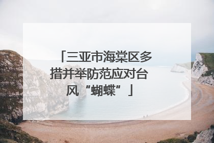 三亚市海棠区多措并举防范应对台风“蝴蝶”