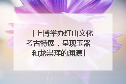 上博举办红山文化考古特展，呈现玉器和龙崇拜的渊源