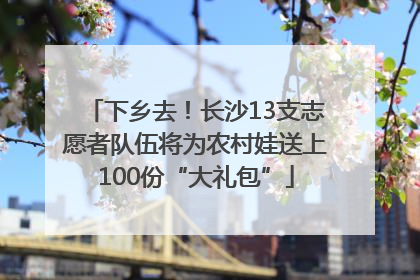 下乡去！长沙13支志愿者队伍将为农村娃送上100份“大礼包”