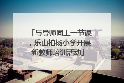 与导师同上一节课，乐山柏杨小学开展新教师培训活动