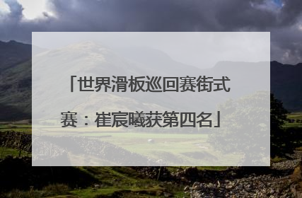 世界滑板巡回赛街式赛：崔宸曦获第四名