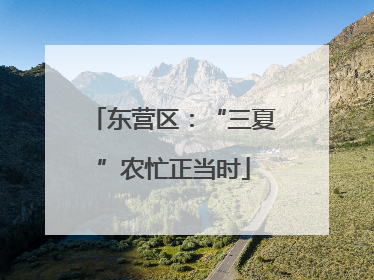 东营区：“三夏”农忙正当时
