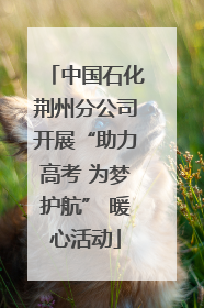 中国石化荆州分公司开展“助力高考 为梦护航” 暖心活动
