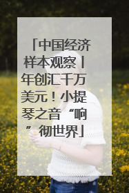 中国经济样本观察丨年创汇千万美元！小提琴之音“响”彻世界