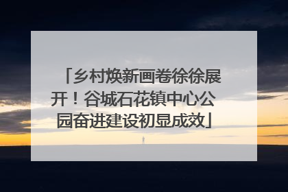 乡村焕新画卷徐徐展开！谷城石花镇中心公园奋进建设初显成效