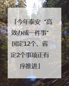 今年泰安“高效办成一件事”国定12个、省定2个事项正有序推进