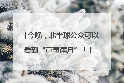 今晚，北半球公众可以看到“草莓满月”！