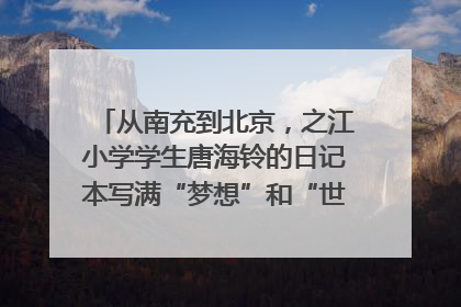 从南充到北京，之江小学学生唐海铃的日记本写满“梦想”和“世界”｜您牵挂的四川